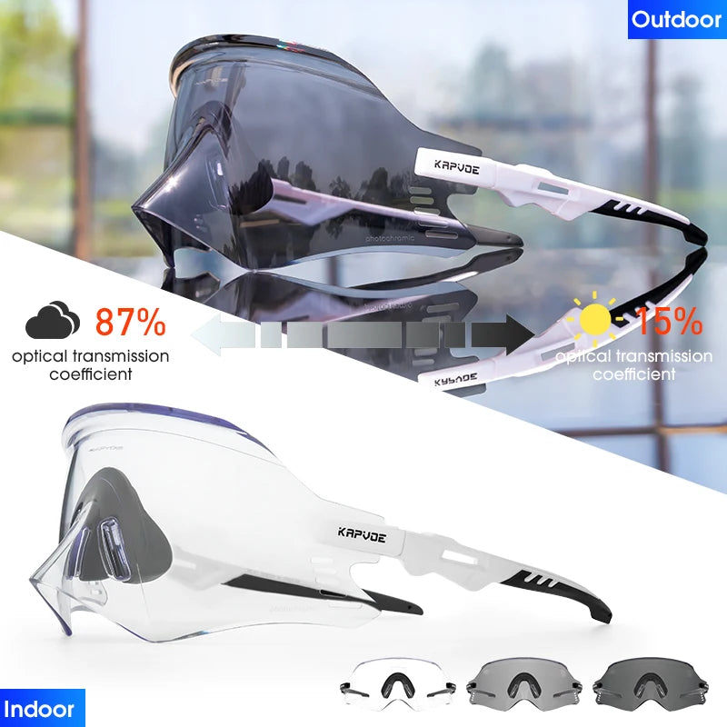 2025 Kapvoe Sport Sunglasses, UV400 Road & MTB Cycling Glasses for Men & Women