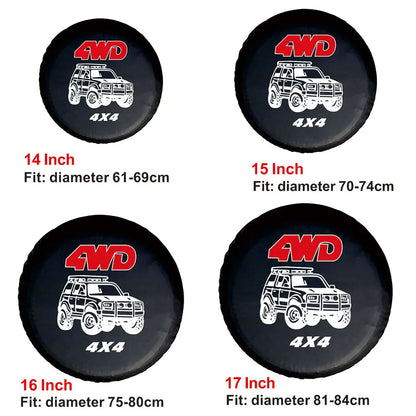 14" 15" 16" 17" Inch 4WD 4x4 PVC Leather Spare Wheel Tire Cover Case Bag Pouch Protector car tyres 14 inch For Jeep Hummer-EXPROTAS
