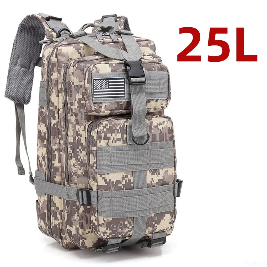 Waterproof Backpack Bag 25L/50L Tactical Outdoor Hiking Rucksack Camping