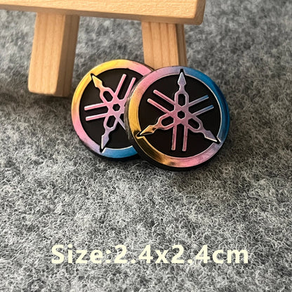 3D Yamaha Logo Decal Sticker Gold White Blue Red Tank Helmet Emblem