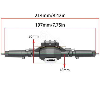 CNC Aluminum Diamond Front & Rear Axle for 1/10 RC Crawler Axial SCX10 II 90046/90047 - EXPROTAS