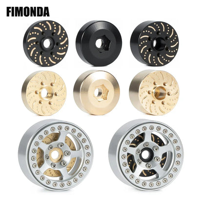 Brass 12mm Hex Wheel Weights Brake Disc Adapters for 1.9 2.2 RC Crawler