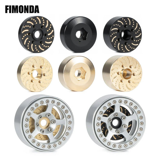 Brass 12mm Hex Wheel Weights Brake Disc Adapters for 1.9 2.2 RC Crawler