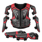 Kid's Motorcycle Armor Vest Protection Jacket Moto Full Armor for Children Eye Catching Short Length Motocross Body Armor Riding Kneepads