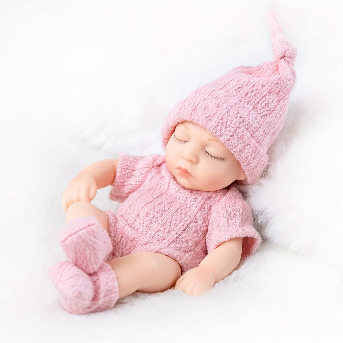 Mini 7 Inch Reborn Doll 19cm Realistic Baby Girl Sleeping Toy