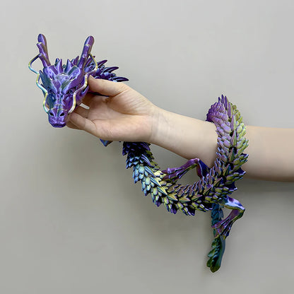 60 88CM 3D Printed Gem Dragon Crystal Fidget Toy Rotatable Articulated Dragon Gift for ADHD Perfect for Holiday Birthdays Gift