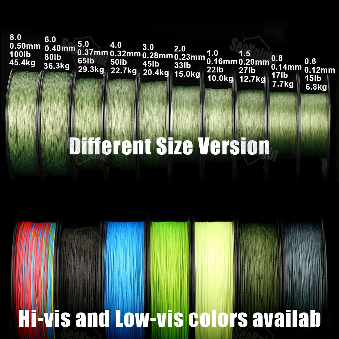 SeaKnight Fishing Line 500m Braided PE Saltwater 15-100LBs W8 II