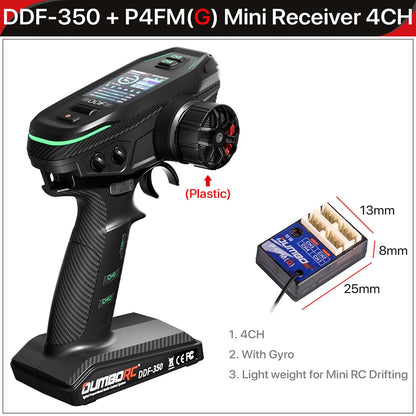 DUMBORC 10CH Controller 2.4G Transmitter Receiver for RC Car Boat Tank FHSS