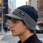 Men's Winter Ear Protection Beanie Hat Fleece Lined Warm Cap for Skiing
