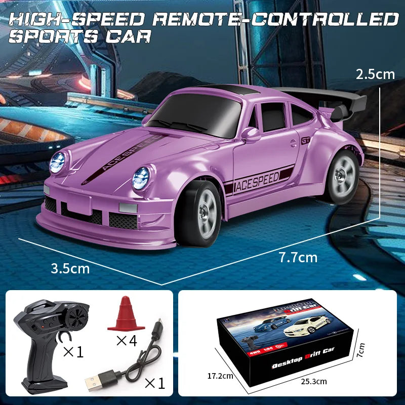 KF20 1:64 RC Drift Car 2.4G Mini Desktop Remote Control Racing Car