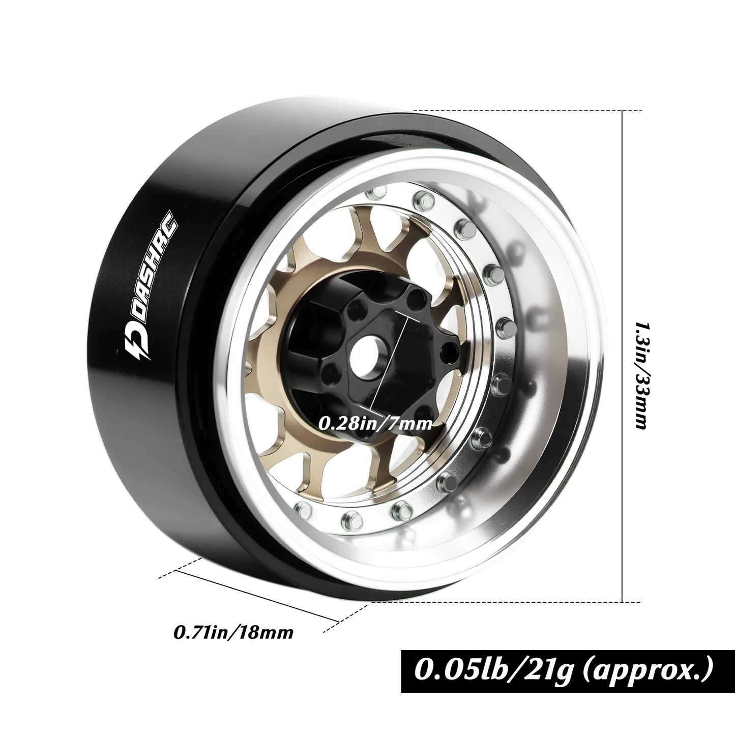 1.3" Crawler Wheel 4PCS RC Wheels for 1/18 TRX4M SCX24 FCX24