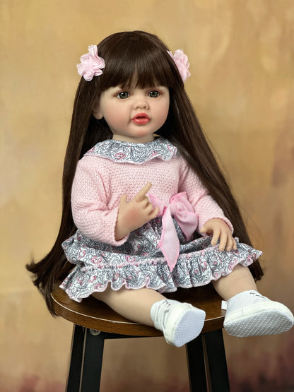 BZDOLL 55 CM 22 Inch Reborn Dolls Realistic Full Silicone Baby Bebe Newborn Girl Doll Princess Toddler Toy Gift-EXPROTAS