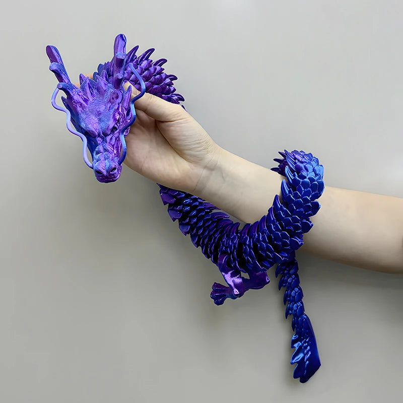 60 88CM 3D Printed Gem Dragon Crystal Fidget Toy Rotatable Articulated Dragon Gift for ADHD Perfect for Holiday Birthdays Gift