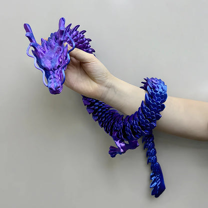 60 88CM 3D Printed Gem Dragon Crystal Fidget Toy Rotatable Articulated Dragon Gift for ADHD Perfect for Holiday Birthdays Gift