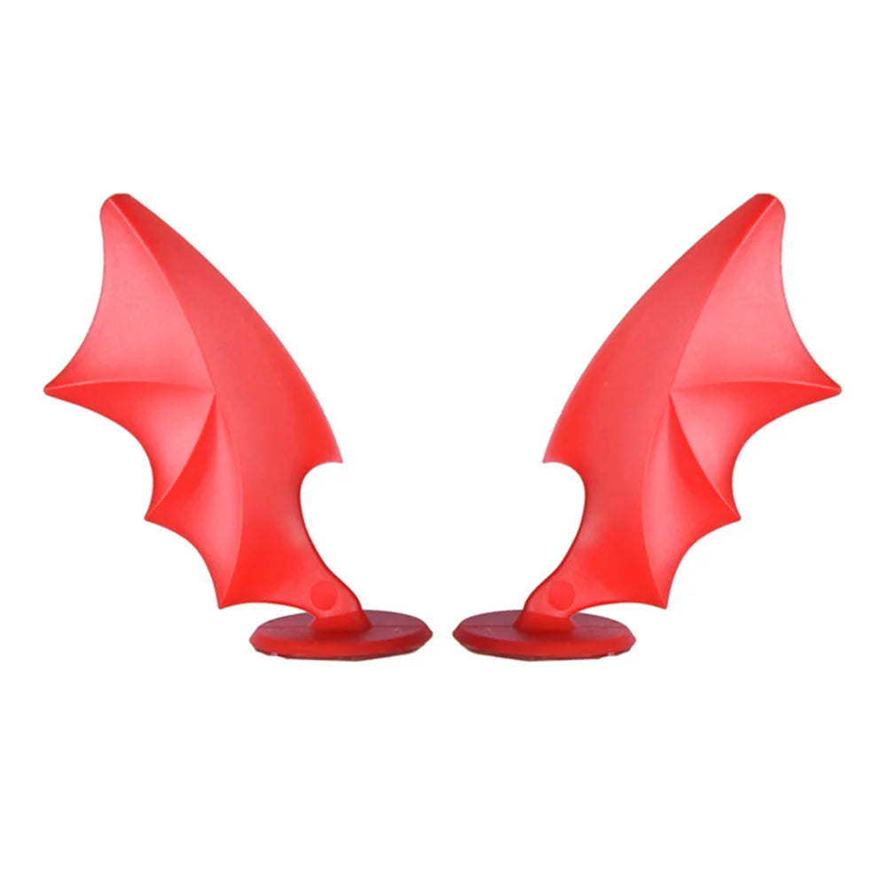 2PCS Motorcycle Helmet Horn Decoration Adhesive Suction Cup Accessories