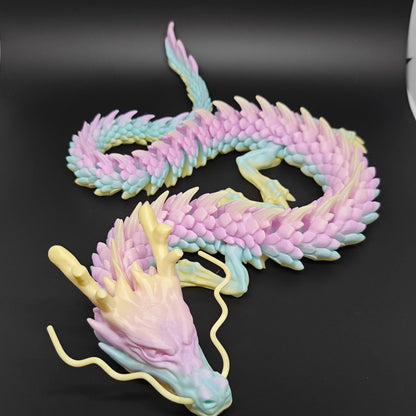 3D Printed Gem Dragon Crystal Fidget Toy Rotatable Articulated 88CM 60CM