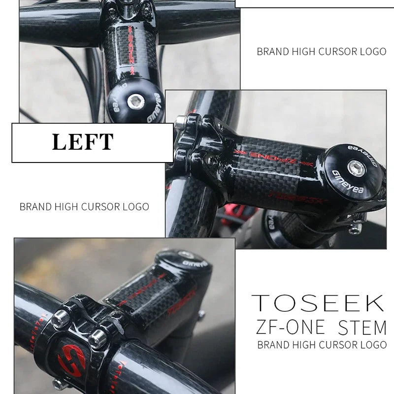 TOSEEK Carbon MTB Handlebar Stem 31.8mm 10/17/25/35 Degree Bike Stem