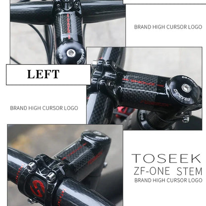 TOSEEK Carbon MTB Handlebar Stem 31.8mm 10/17/25/35 Degree Bike Stem