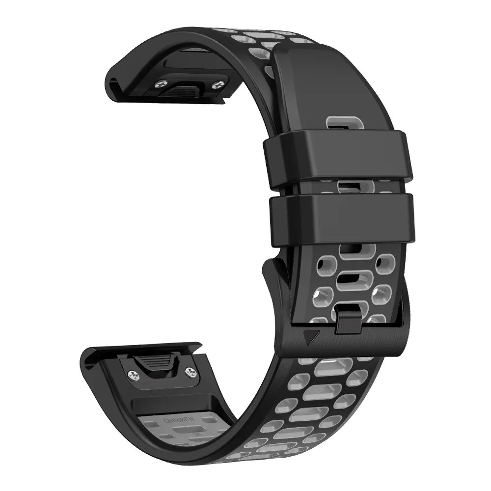 26mm Fit Silicone Strap Band For Garmin Fenix 7X 6X Pro 5X Plus
