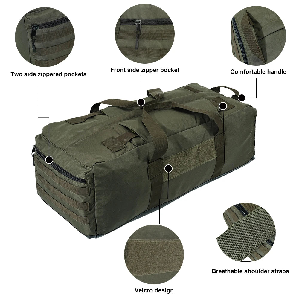 SINAIRSOFT Tactical 80L Large Capacity Backpack Hunting Gear Training Sports Fitness Travelling Handbag Mobile Shoulder Bag-EXPROTAS