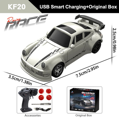 1/64 2.4G Mini RC Drift Car 4WD High Speed GTR Racing Remote Control Toy Gift