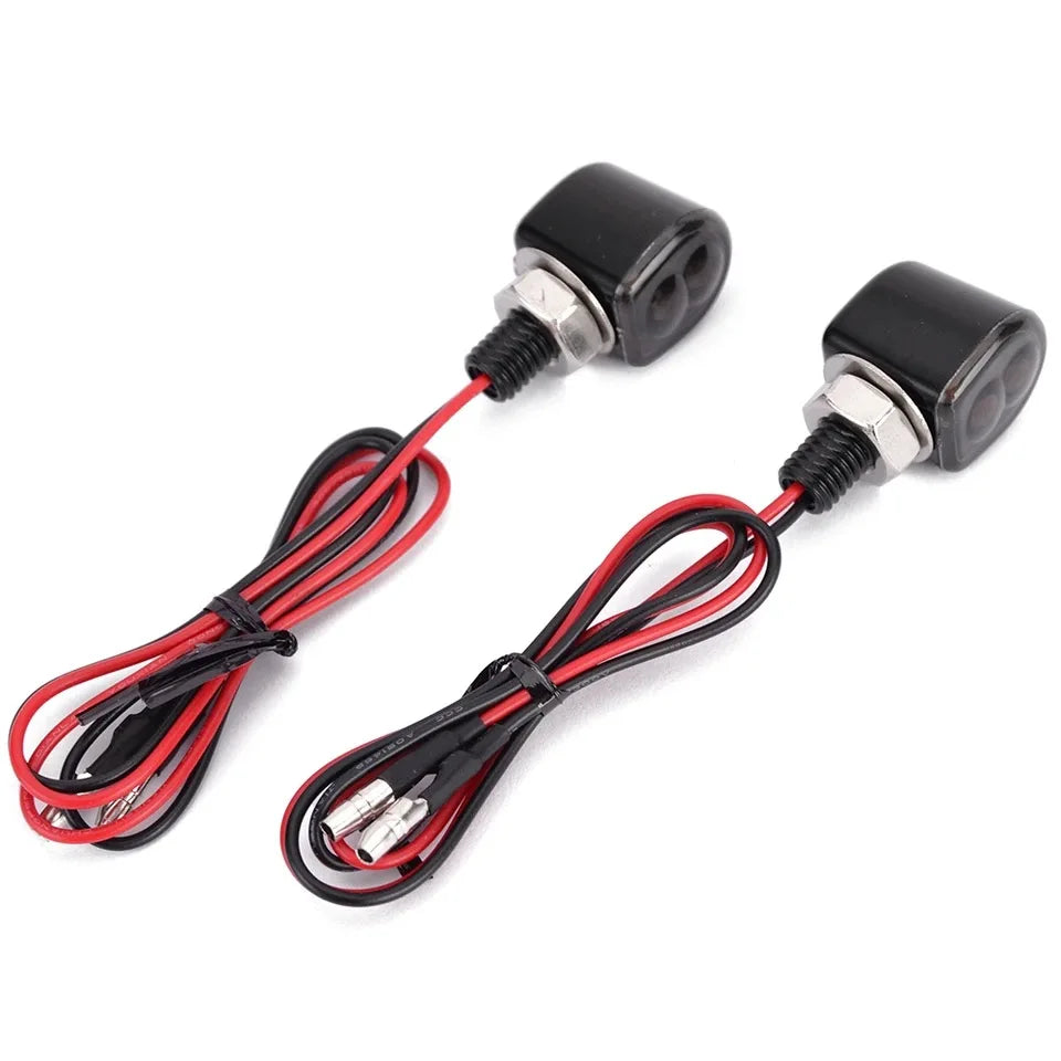 2x Turn Signal Light Motorcycle Amber Indicator Blinker Lamp 12V