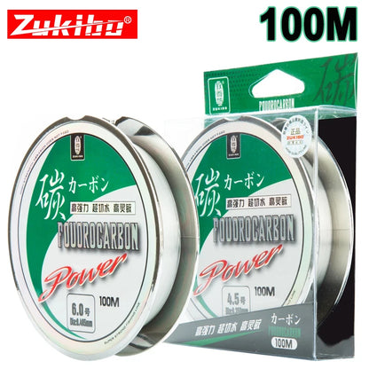 Fluorocarbon Fishing Line 50M 100M Monofilament Carp Leaders Sinking Coated