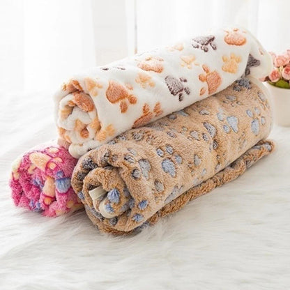 Soft Fluffy Pet Mat Blanket for Cat Dog - Cute Cartoon Pattern Warm Comfort