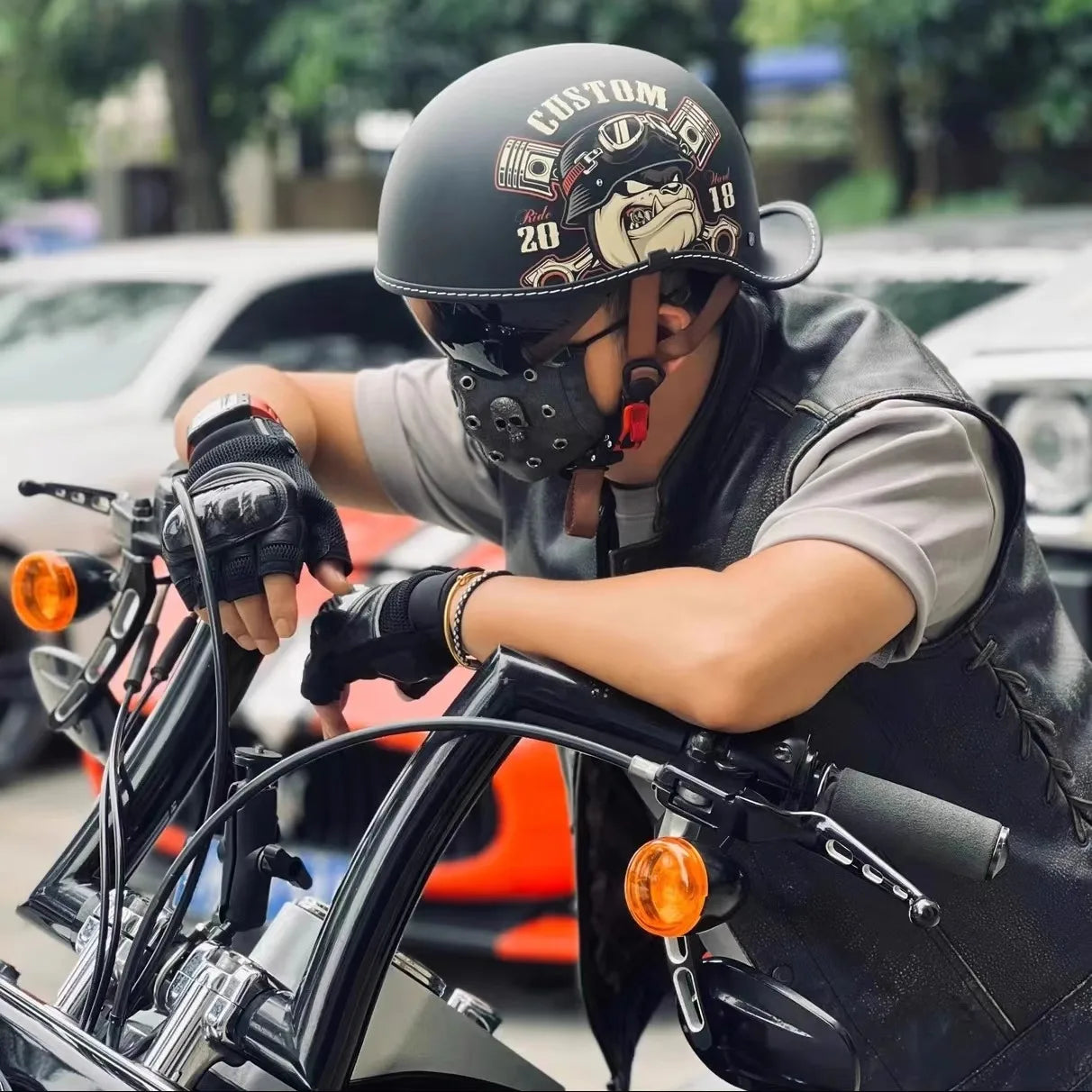 Retro Motorcycle Half Helmet Open Face Four Season Unisex Riding Helmet - EXPROTAS