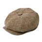 Wool Tweed Newsboy Cap Herringbone Vintage Men Gatsby Flat Hat