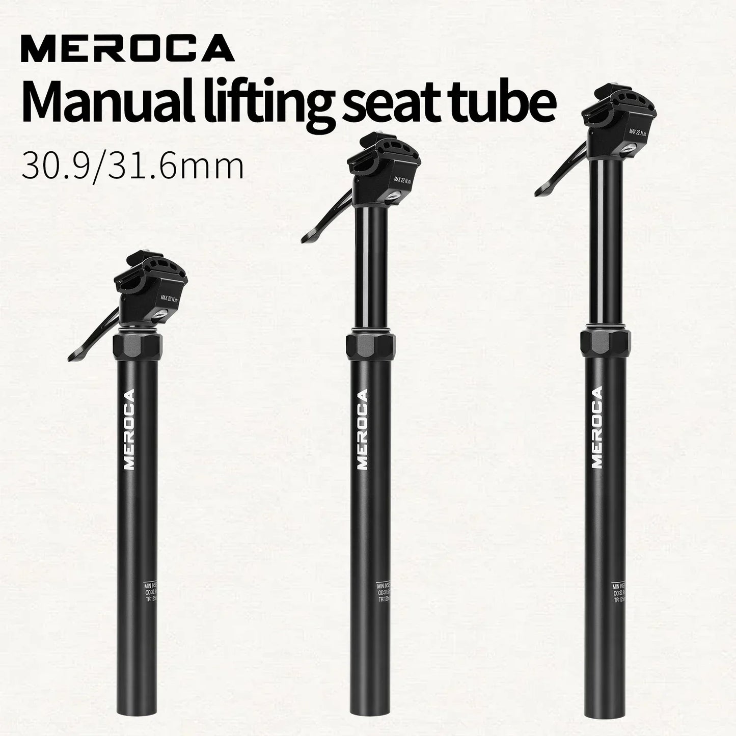 27.2/30.9/31.6mm Dropper Seatpost MEROCA Hydraulic MTB Road Bike Seat Post