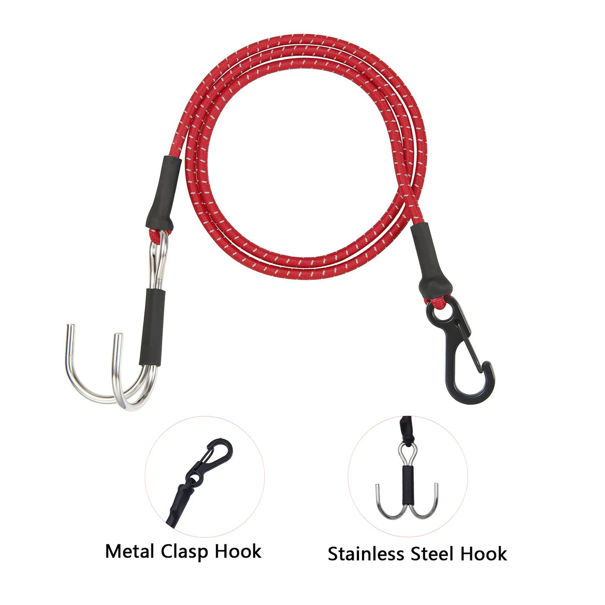 1/10 Kinetic Winch Strap RC Crawler Hook Rescue Trailer Elastic Rope