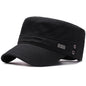 Baseball Cap Men Flat Cotton Sun Hat Casual Peaked Outdoor Brim