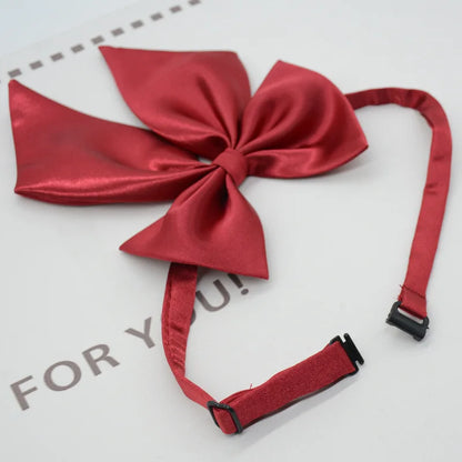 Women Butterfly Bow Ties Solid Silk Necktie Formal Accessory for Events
