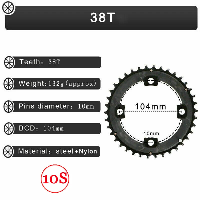 MTB Bike Chainring BUCKLOS 104BCD 64BCD 9/10 Speed SRAM SLX XT