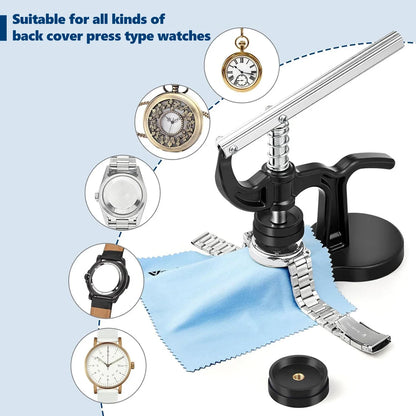 Watch Back Case Press Tool 12 Dies Professional Repair for Watchmaker