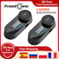 FreedConn Bluetooth Motorcycle Intercom Helmet Headset Wireless Motorbike Head Interphone LCD Screen FM Earphone