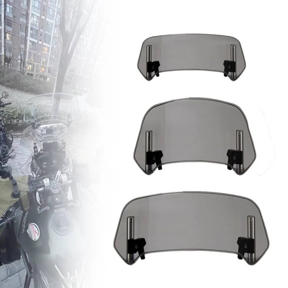 Adjustable Windshield Extension Spoiler Clamp On Motorcycle Windscreen Deflector