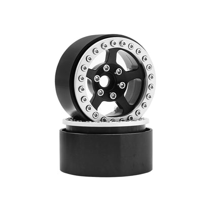 Universal 1/10 RC Crawler 1.9" Beadlock Wheels Aluminum 5-Spoke