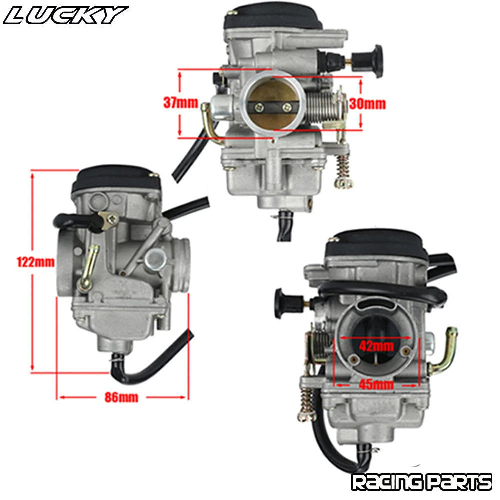 30mm Carburetor Manual Choke Compatible with Jianshe QingQi 250 ATV Quad