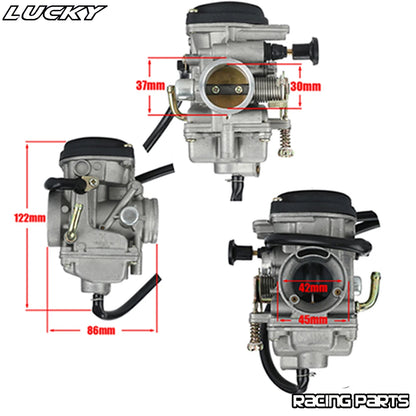 30mm Carburetor Manual Choke Compatible with Jianshe QingQi 250 ATV Quad