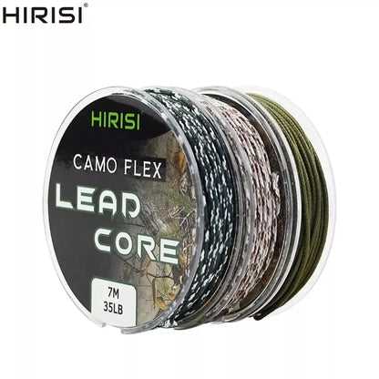 Hirisi 35lb 7m Leadcore Carp Fishing Line Braided Lead Hair Rig Tackle