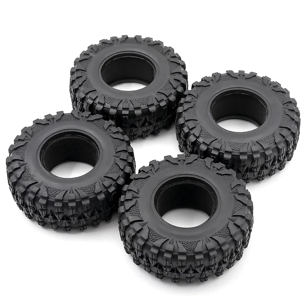 4Pcs Rubber Tire 2.2" for 1/10 RC Crawler Axial SCX10 TRX4 Wheels