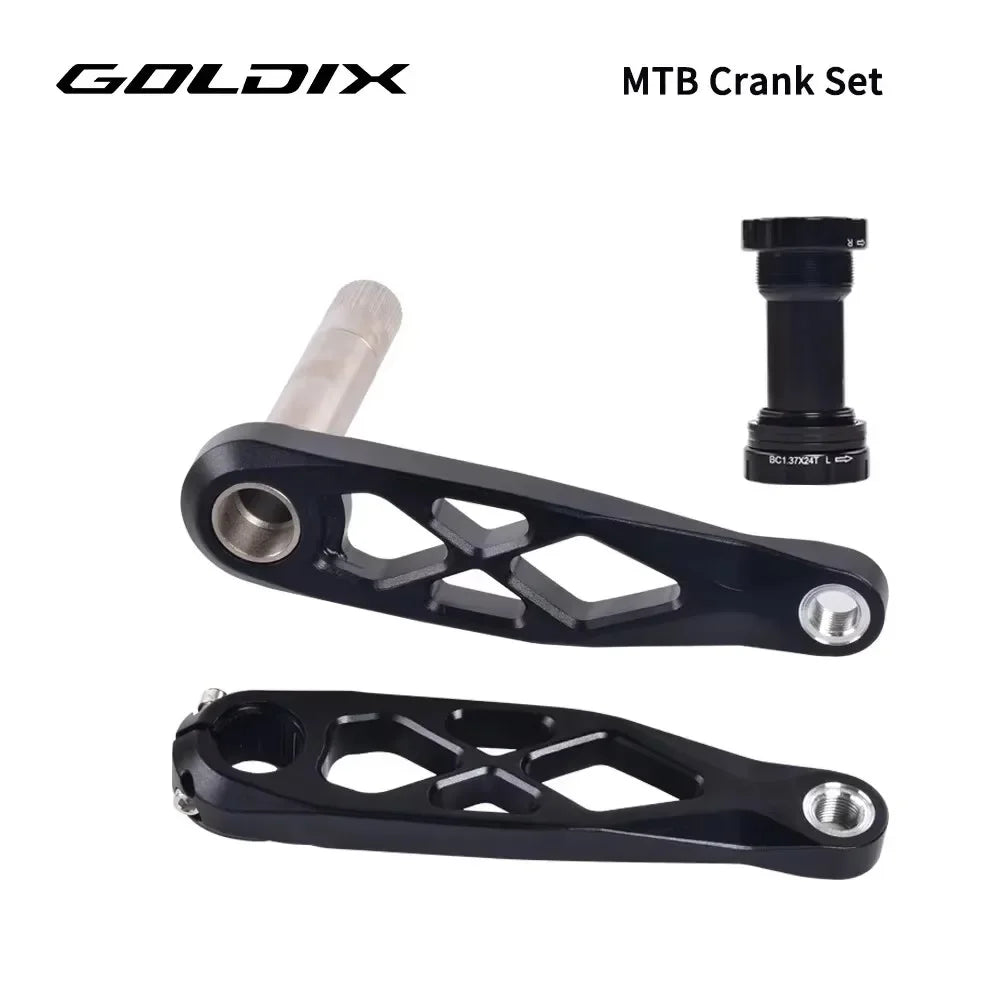Goldix Narrow Wide Crankset 175mm MTB Square Taper Aluminum Bike Crank