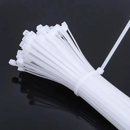 100Pcs Nylon Cable Ties Self-locking Fastening Straps for Home Office