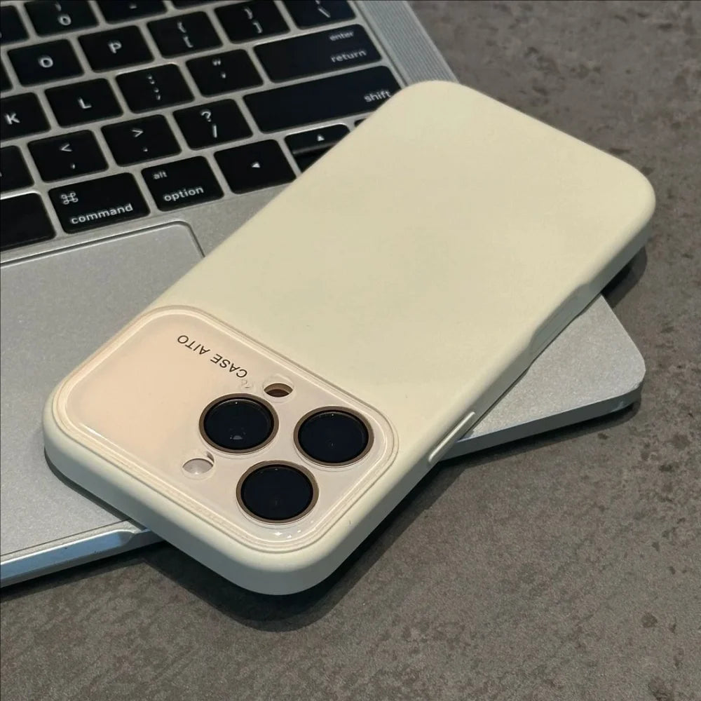 Liquid Silicone MagSafe Case for iPhone 12-17 Air Pro Max Glass Window Cover