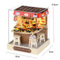 DIY Wooden Dollhouse Christmas Lodge Miniatures with LED Lights Assembly Model Gift - EXPROTAS