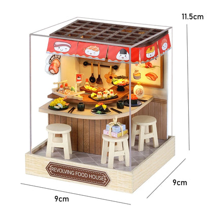 DIY Miniature Dollhouse 3D Puzzle Kit with Furniture & LED Lights Room Decor Gift - EXPROTAS