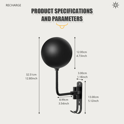 180° Rotating Wall Mounted Helmet Rack for Motorcycle Bicycle Gear Storage