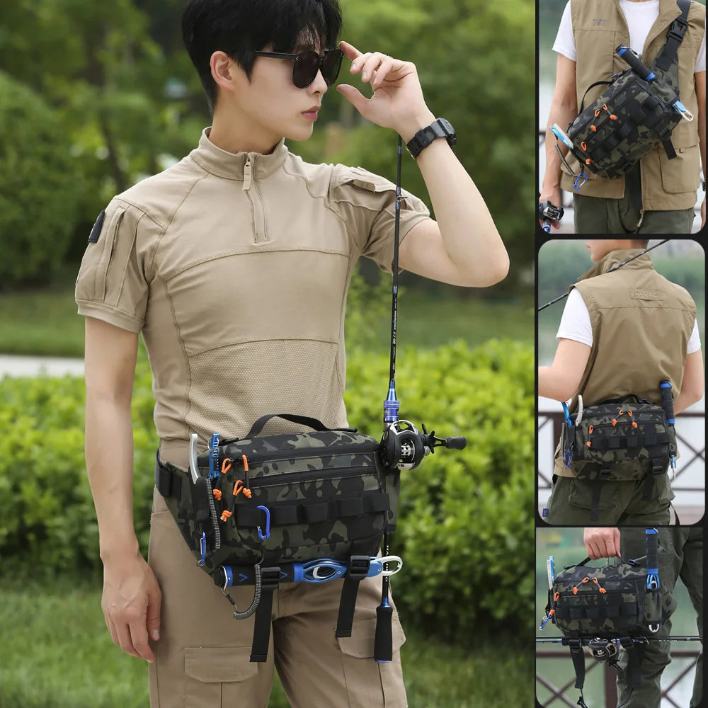 Tactical Sling Bag Waist Pack Fishing Outdoor Hiking Fanny Shoulder Bag